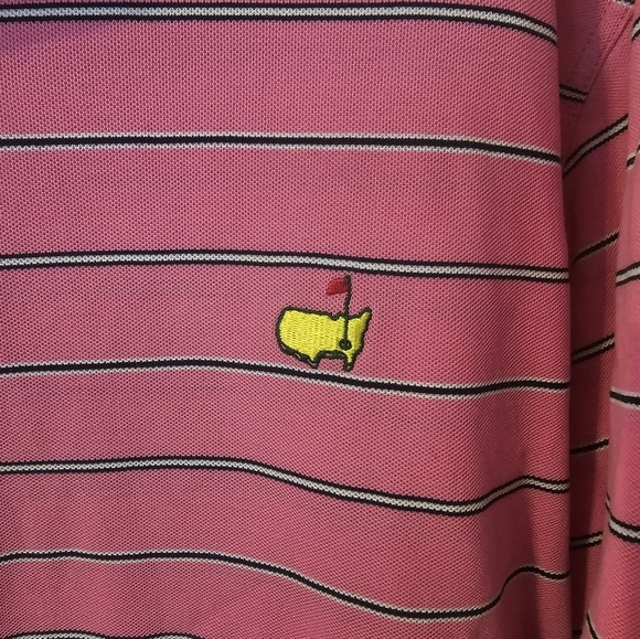 Masters Collection Golf Pink Stripe Pima Cotton Short Sleeve Polo Size XXL - Picture 2 of 6